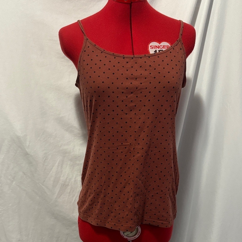 XL61 Polka Dot Brown Women's Top